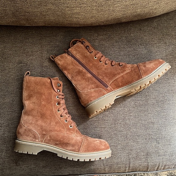 NEW ZODIAC Women's Bruna Bootie ~ Combat Boot ~ Leather Upper Size 9.5 Cognac - Picture 10 of 12